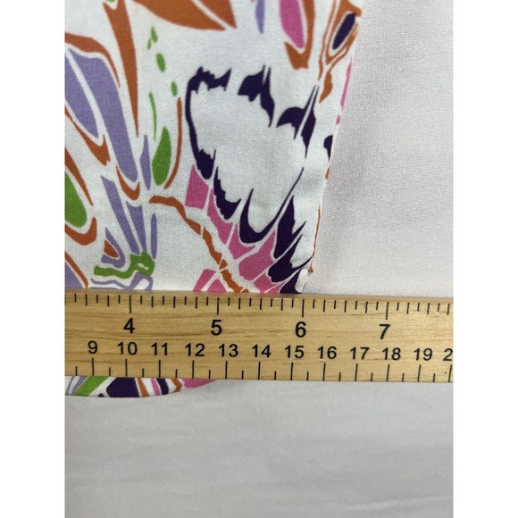 Up! Pants Butterfly Print High Rise Slim Leg Pants White Size 2 NWT - Picture 8 of 9